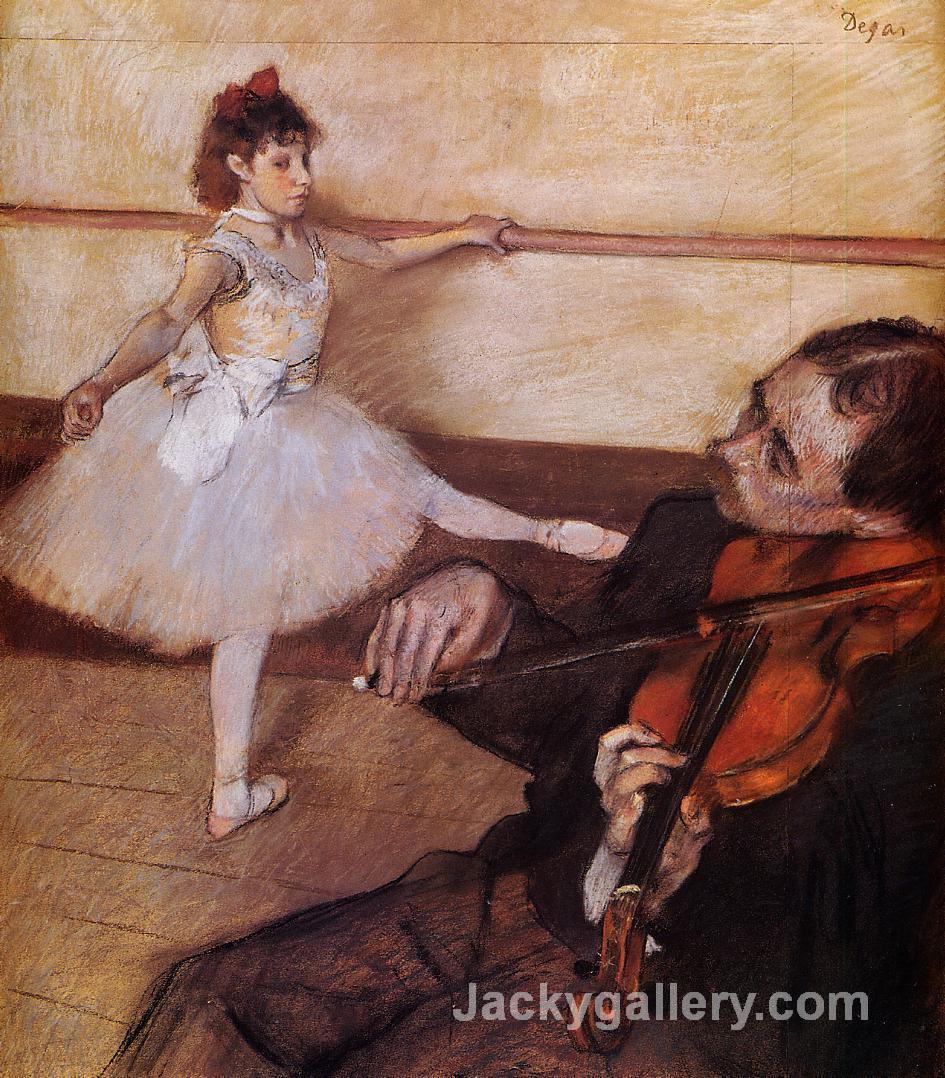 The Dance Lesson by Edgar Degas paintings reproduction